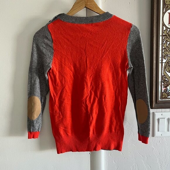 J CREW ~ Grey and Red Wool Blend Sweater - Picture 6 of 6